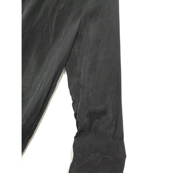 Standard James Perse Size 1 Black Button Down Tie Waist Soft Dress |‎ Small - Picture 6 of 11